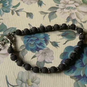 Black Lava Bead Bracelet